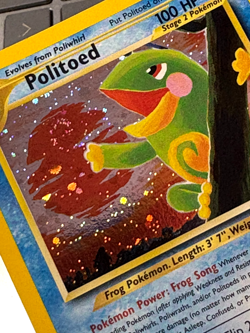 Politoed 8/75 Holo Rare Neo Discovery Unlimited Pokemon Card. SWIRL NM Card - Image 3