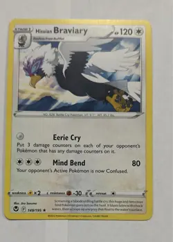 Hisuian Braviary 149/195 Silver Tempest Rare NM Pokemon TCG - Image 1