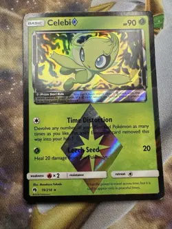 Celebi Prism Star SM - Lost Thunder #19 (2018) Holo LP Pokemon FREE SHIPPING - Image 1