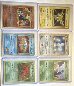 Vintage Pokemon Japanese Holo Lot Entei Zapdos Togetic Heracross LP-NM - Image 1