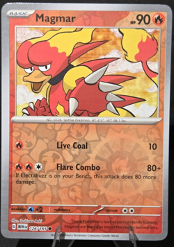 Magmar 126/165 Sv: Scarlet & Violet 151 Reverse Holo Pokemon TCG - Image 1