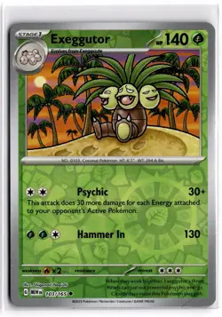 Exeggutor 103/165 Uncommon 151 Pokemon Reverse Holo Near Mint - Image 1