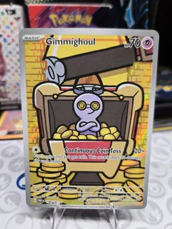 Pokemon TCG - SV - Paradox Rift - Gimmighoul 198/182 - IR - NM - Image 1