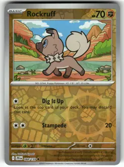 Rockruff 084/159 SV09: Journey Together NM Pokemon Card TCG - Image 1