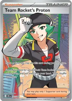NM-Mint Team Rocket's Proton - 227/182 - Ultra Rare Pokemon Destined Rivals - Image 1