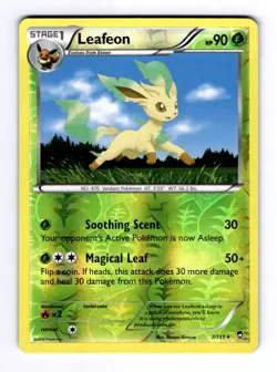 Leafeon XY - Furious Fists #7 (2014) Rare Reverse Holo LP Pokemon - Image 1