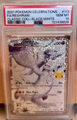Pokemon TCG Reshiram Illustration 113/114 Celebrations Classic Collection Gem MT - Image 1