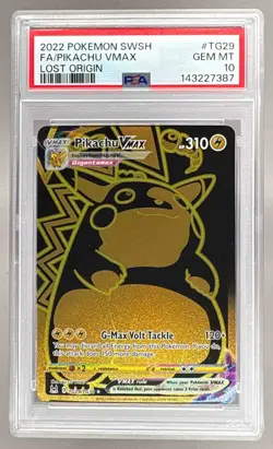 2022 Pokemon Sword & Shield Lost Origin TG29 Pikachu VMAX PSA 10 143227387 - Image 1