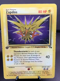 Pokemon TCG 1st Edition Fossil Non Holo Lot of 2 Cards - Ditto & Zapdos VTG WOTC - Image 3