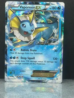Vaporeon EX 24/83 Holo EX Rare Generations Pokemon Lightly Played - Image 1
