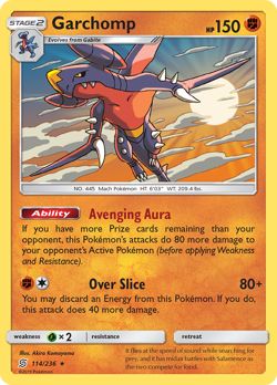 GARCHOMP 114/236 HOLO R UNIFIED MINDS POKEMON LP - Image 1