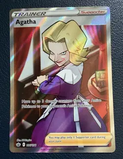 Pokemon TCG Agatha 186/198 Chilling Reign Ultra Rare Full Art Holo EN 2021 - Image 1