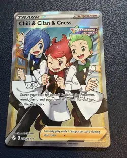 The Pokemon Company Chili & Cilan & Cress 258/264 Fusion Strike Holo UR 2021 EN - Image 1