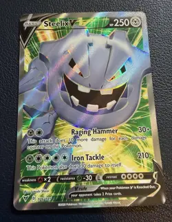 The Pokemon Company Steelix V 250 HP Full Art Holo UR EN 176/185 Vivid Voltage - Image 1