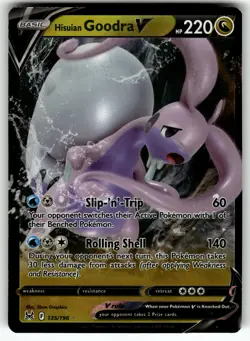 Hisuian Goodra V 135/196 SWSH11: Lost Origin NM Pokemon Card TCG - Image 1