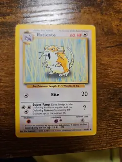 RATICATE 40/102 Base Set - Vintage Pokemon 1999 - Image 1