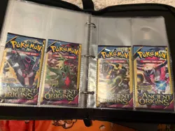 Pokemon TCG Ancient Origins Sealed Booster Pack Lot (4) 2015 Hoopa Rayquaza - Image 1
