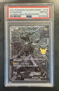 2021 POKEMON CELEBRATIONS CLASSIC COLL #114 FULL ART/ ZEKROM PSA 10 Gem Mint - Image 1