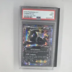 Pokemon Umbreon EX 55/124 Holo Fates Collide 2016 PSA 9 English Card - Image 1