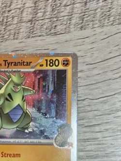 Team Rocket's Tyranitar 096/182 Pokemon Destined Rivals Stamped Prerelease NM - Image 3
