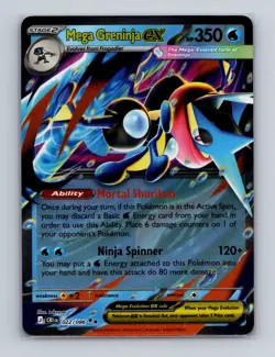 Mega Greninj ex 022 Pokemon Mega Evolution Chaos Rising Double Rare Card NM+ (a) - Image 1