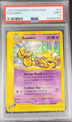 2002 Pokemon Expedition 84 Kadabra PSA 9 Mint - Image 1