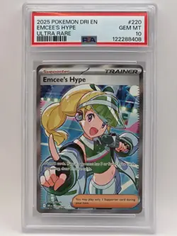 2025 Pokemon Destined Rivals SV #220 Emcee's Hype - PSA 10 - Image 1