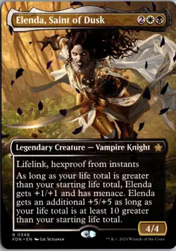 Elenda, Saint of Dusk (Borderless) 346 Rare Foundations Magic: The Gathering NM - Image 1