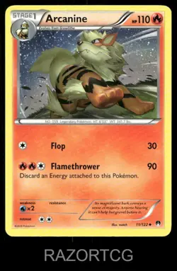 ARCANINE 11/122 UC BREAKPOINT POKEMON NM/M - Image 2