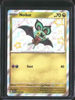 Noibat 194/091 Shiny Rare Paldean Fates Pokemon NM/M - Image 1