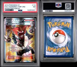 2014 POKEMON XY PHANTOM FORCES #118 FULL ART/LYSANDRE'S TRUMP CARD PSA 7 - Image 3