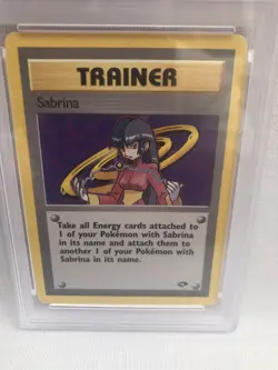 PSA 9 Pokemon Gym Challenge Unlimited Sabrina 110/132 Non Holo Rare MINT - Image 2