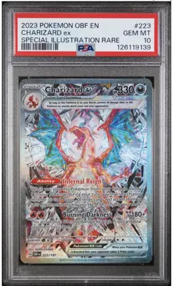 2023 POKEMON OBSIDIAN FLAMES CHARIZARD EX SPECIAL ILLUSTRATION 223/197 PSA 10 - Image 2