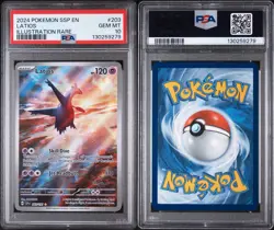 PSA 10 Latios 203/191 Sv08 Surging Sparks Illustration Rare Holo EN 2024 - Image 3