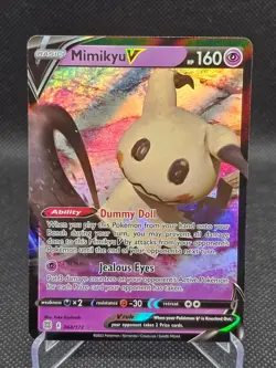 MIMIKYU V 068/172 HOLO Brilliant Stars Pokemon LP - Image 1