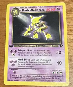 POKEMON TCG Dark Alakazam 18/82 1st Edition Team Rocket - Image 1