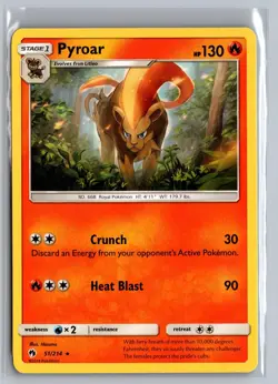 Pyroar 51/214 Rare Lost Thunder Pokemon Near Mint - Image 1