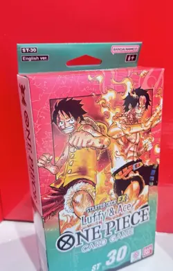 One Piece ST-30 Starter Deck EX Luffy Ace English Factory Sealed Bonus Pack - Image 4