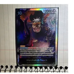 Bandai One Piece CCG Marshall D. Teach OP09-093 SR Holo Blocker Pirates - Image 1