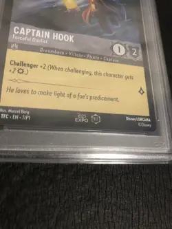 2022 Disney Lorcana Captain Hook D23 Expo 1st Edition PSA 10 Gem Mint IN HAND! - Image 5