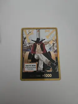 DON!! Card (Dracule Mihawk) (Gold) The Azure Sea's Seven Foil - Image 1