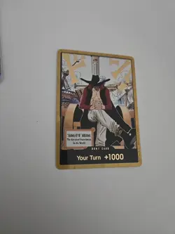 DON!! Card (Dracule Mihawk) (Gold) The Azure Sea's Seven Foil - Image 2