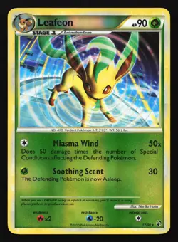Leafeon 17/90 Undaunted Reverse Holo Rare Pokemon Card - Image 1