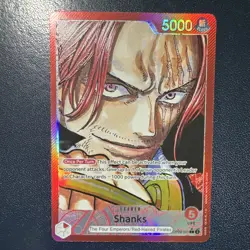 One Piece Shanks Leader Card OP09-001 5000 Power Foil Alt Art English - Image 1
