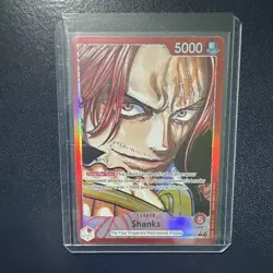 One Piece Shanks Leader Card OP09-001 5000 Power Foil Alt Art English - Image 3