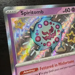 Spiritomb 158/091 SV: Paldean Fates Shiny Holo Rare Pokemon Card - Image 4
