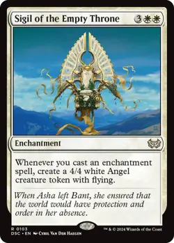 Magic: The Gathering Enchantment Sigil of the Empty Throne Rare Regular - Image 1