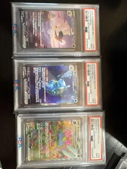 💧🔥🍃Big Three PSA 9 Venusaur 198 Charizard 199 Blastoise 200 Pokemon 151 S&V - Image 1
