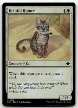 Helpful Hunter #16 (Foil) (NM) Foundations FDN Magic MTG - Image 1