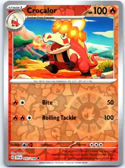 Crocalor 037/198 Uncommon Scarlet & Violet Pokemon Reverse Holo NM - Image 1